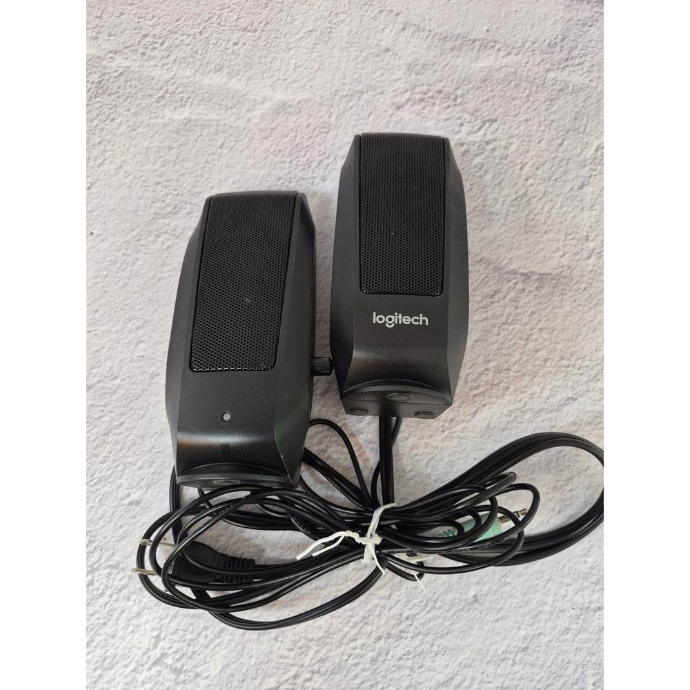 Logitech S120 Black Multimedia Computer Speakers S-00024 Wired 3.5mm Jack